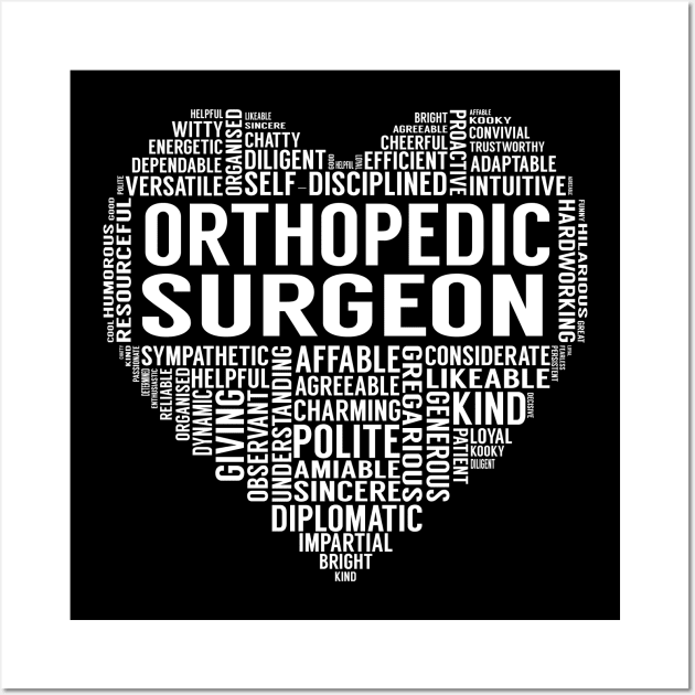 Orthopedic Surgeon Heart Wall Art by LotusTee